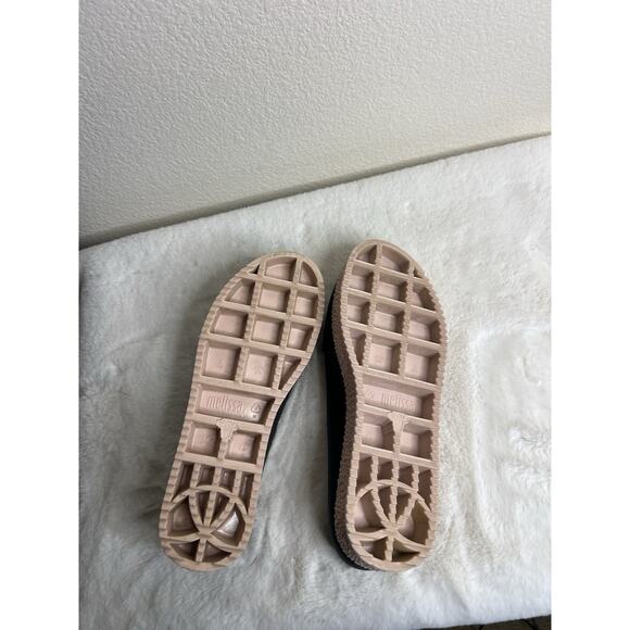 Melissa Puzzle Rubber Flats Shoes Womens 8 Black Multicolor - Picture 6 of 6